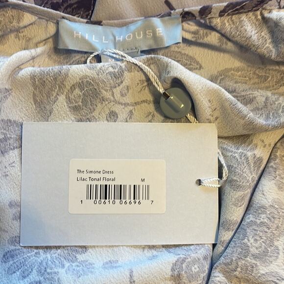Hill House The Simone Maxi Dress Lilac Tonal Floral Crepe Medium NWT - Picture 11 of 11